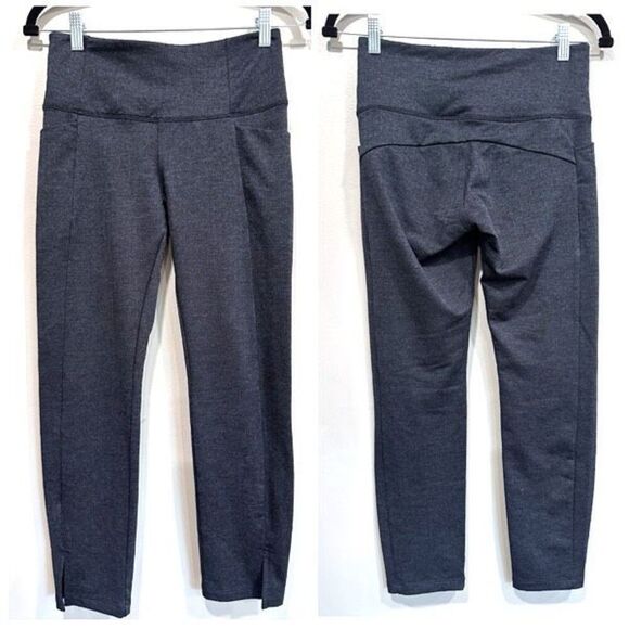 ATHLETA Herringbone Mercer Tights Leggings‎ Pockets Navy Size XS #353504 Petite - Picture 2 of 15